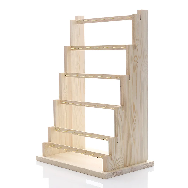 Wood Earring Stand Multilayer Jewelry Display Stand Organizer Earring Holder Shop Storage Showcase