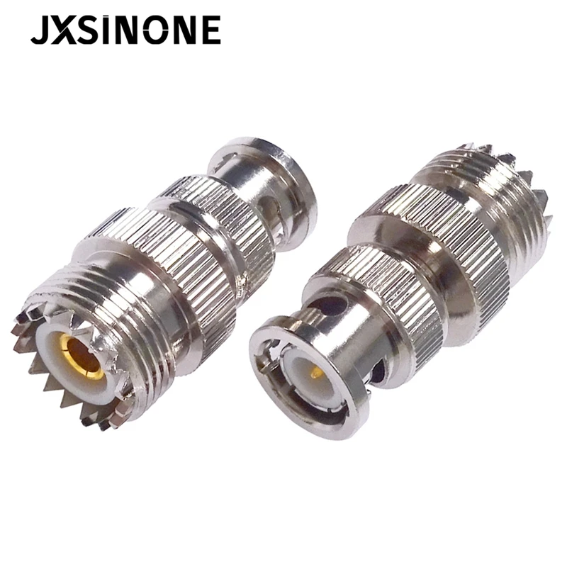 JXSINONE 1 قطعة BNC ذكر التوصيل إلى SO239 UHF أنثى PL-259 جاك RF محوري كابل محول موصل C20066