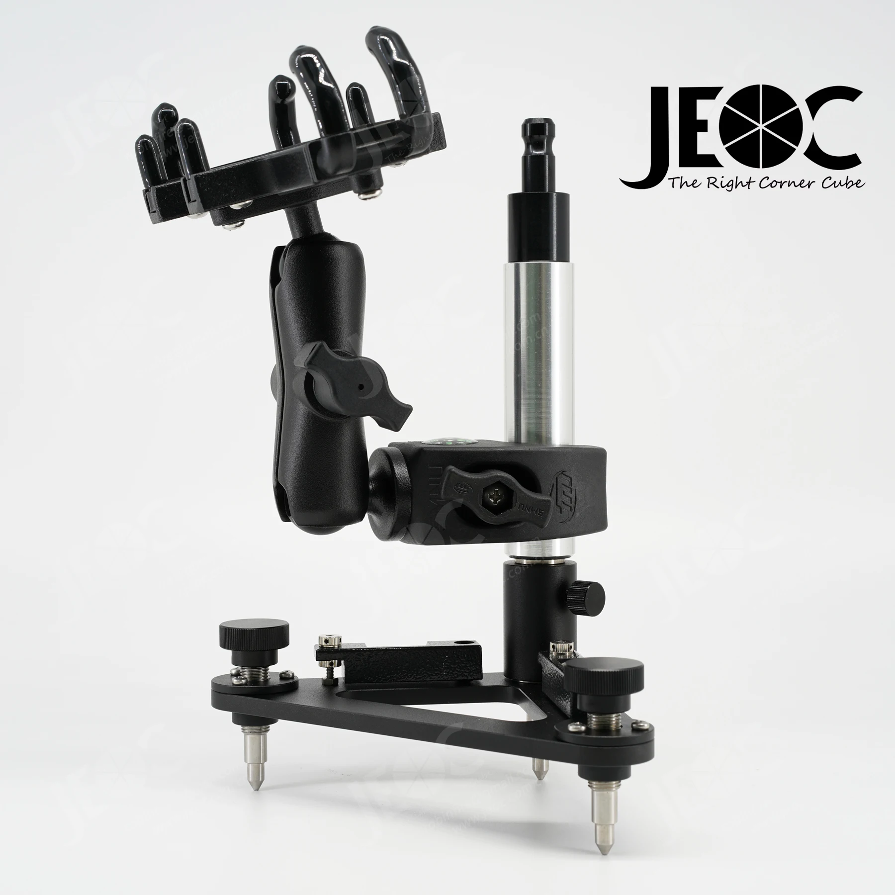 JEOC Tribrach Set with Extension Rod for Prism and Holder for Tablet, Set Up for Laser Tracker, Land Surveying Equipment