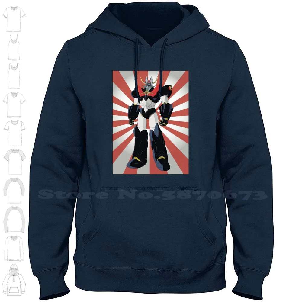 Mazinkaiser 100% Cotton Hoodie T-Shirt Z Mazinkaiser Robots Japan Sleeve Mazinga Koji Kabuto