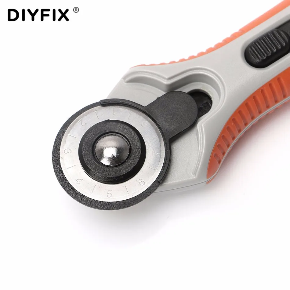 28mm Tail Supplies Rotary Cutter Patchwork Tools Safe Roller Wheel Round Knife For Leather Fabric Paper Vinyl Srtips Sewing Tool