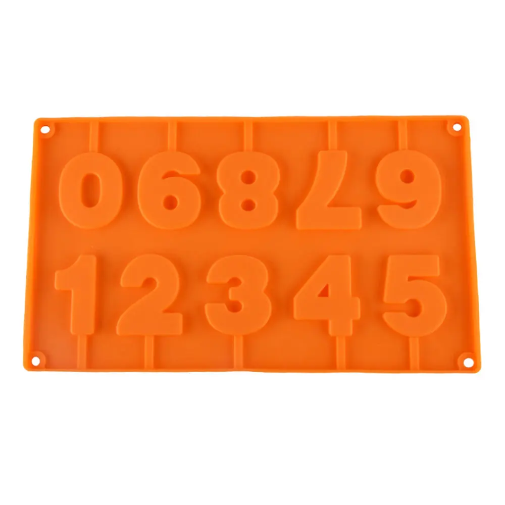 Silicone world 0-9 Silicone Numbers Mold Chocolate Mold Bake Moulds Digital Shape Fondant Cake Jelly Pastry DIY Cake Tools