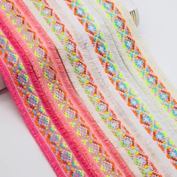 4.5cm Cotton Tassel Lace Fabric Ribbons Fringe Jacquard Webbings DIY Crafts Sewing Lace Trims Clothes Collar Decorative 1y