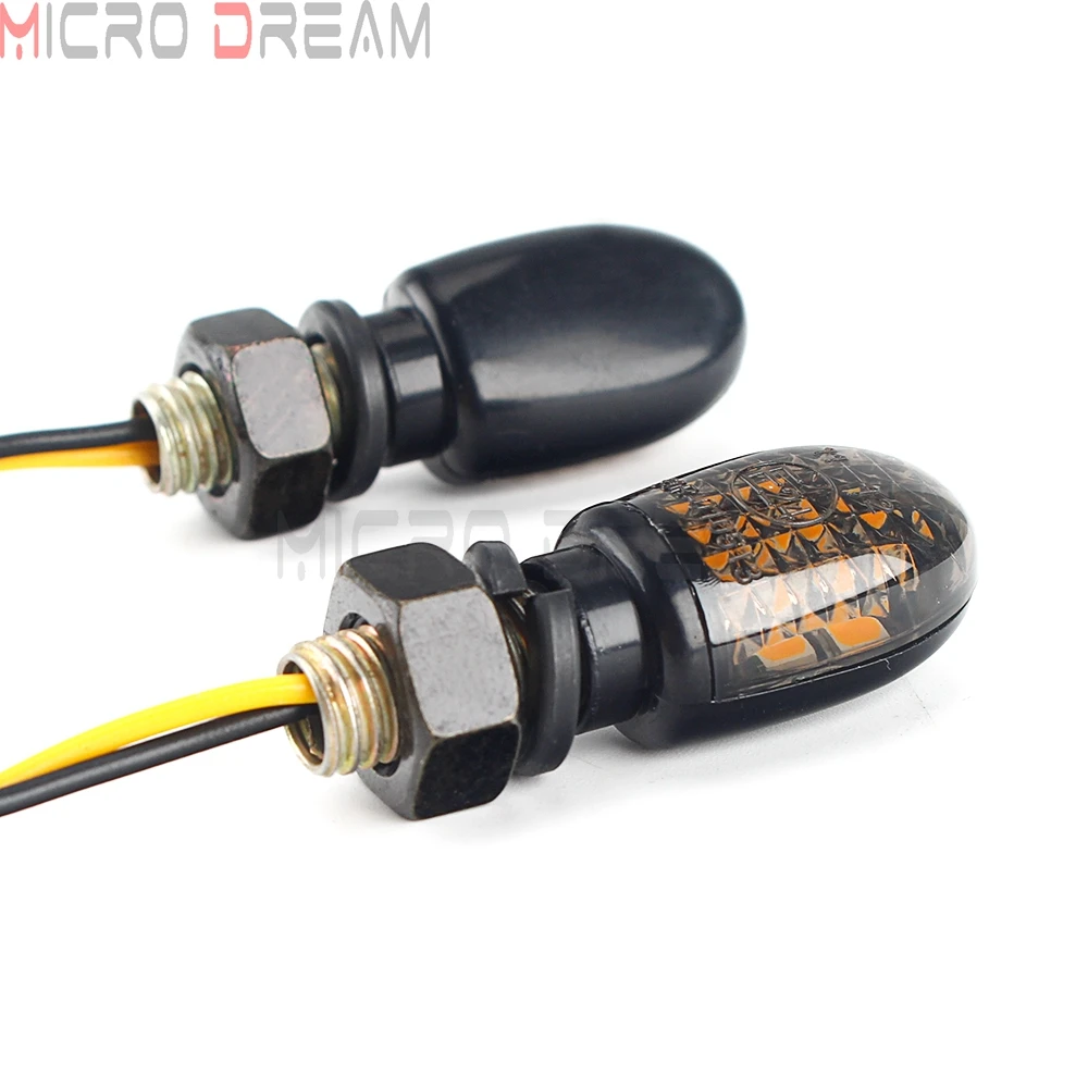 Smoke Clear Lens E24 Emark Dual Sport Blinker 12V Led Mini Turn Signal Light Indicator Motorcycle For Kawasaki Yamaha Aprilia