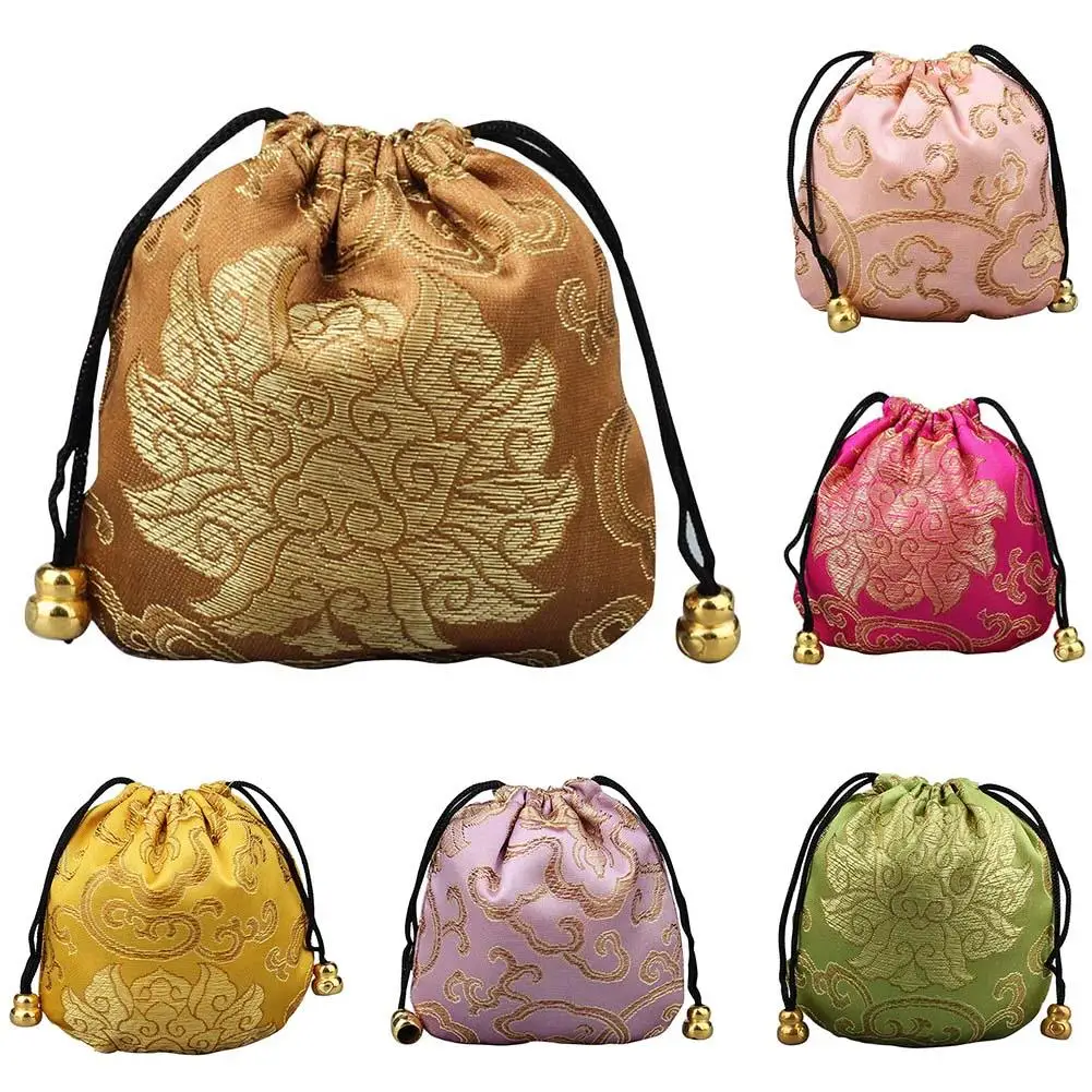 Bag Necklaces Case Drawstring Multi Color Jewelry Organizer Chinese Style Storage Bag Women Jewelry Bag Jewelry Case