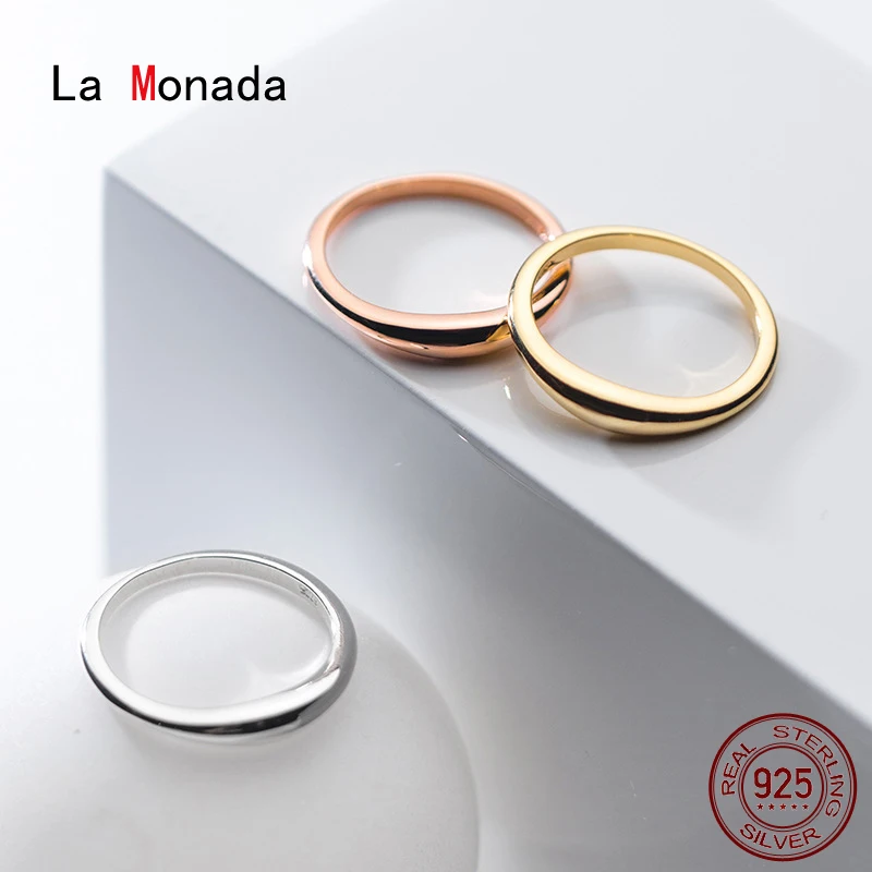 US-Size 49-57mm Silver Ring 925 Korean Rings For Women Silver 925 Sterling Jewelry Plain Stylish Rings For Girls Wedding Blank