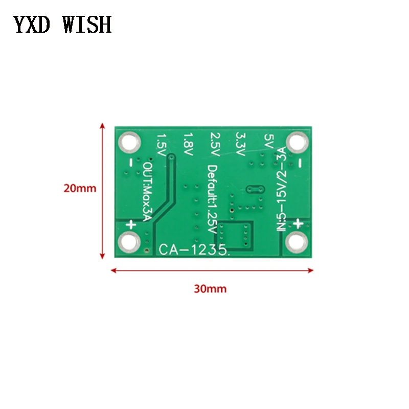 5PCS CA1235 Adjustable Power Module CA-1235 Buck Power Module 1.25V 1.5 1.8 2.5 3.3 5V Output 5-16V Input Step-Down Power Supply