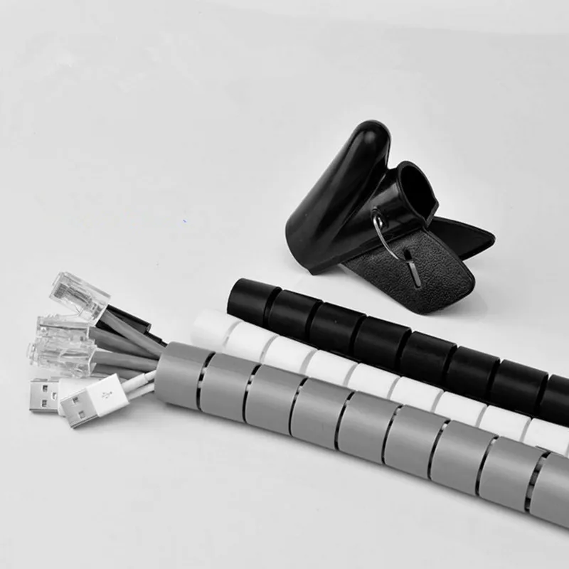 5 метров, 16 футов, протектор кабеля для управления проводами, органайзер для проводов, гибкий расширяемый консилер для проводов для дома и офиса