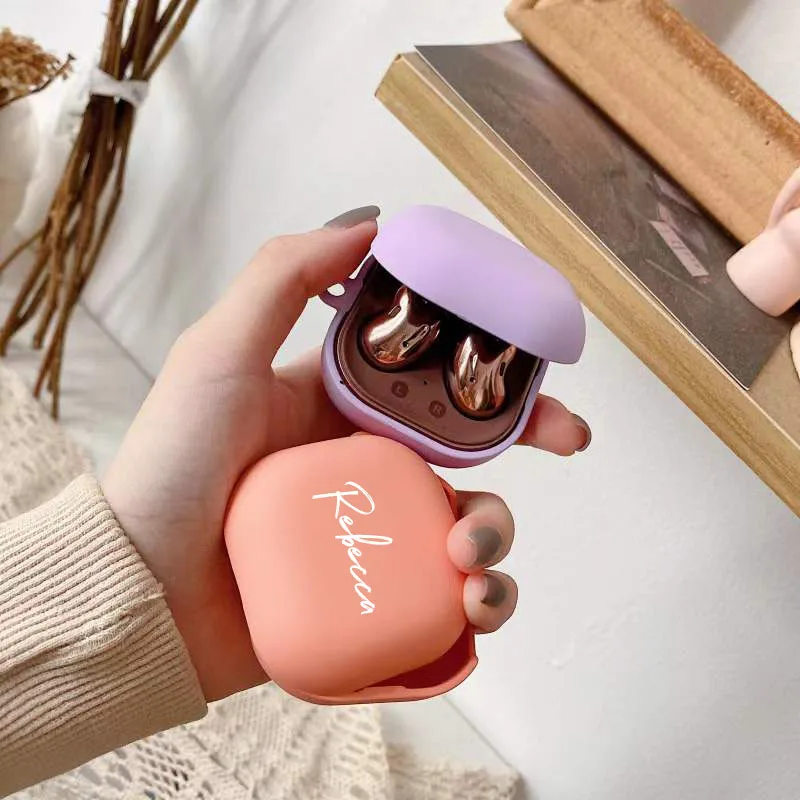 Personalisa Printing Name Case for Samsung Galaxy Buds Live Shockproof Case Hard Plastic Shell for Samsung Galaxy Buds Live Case