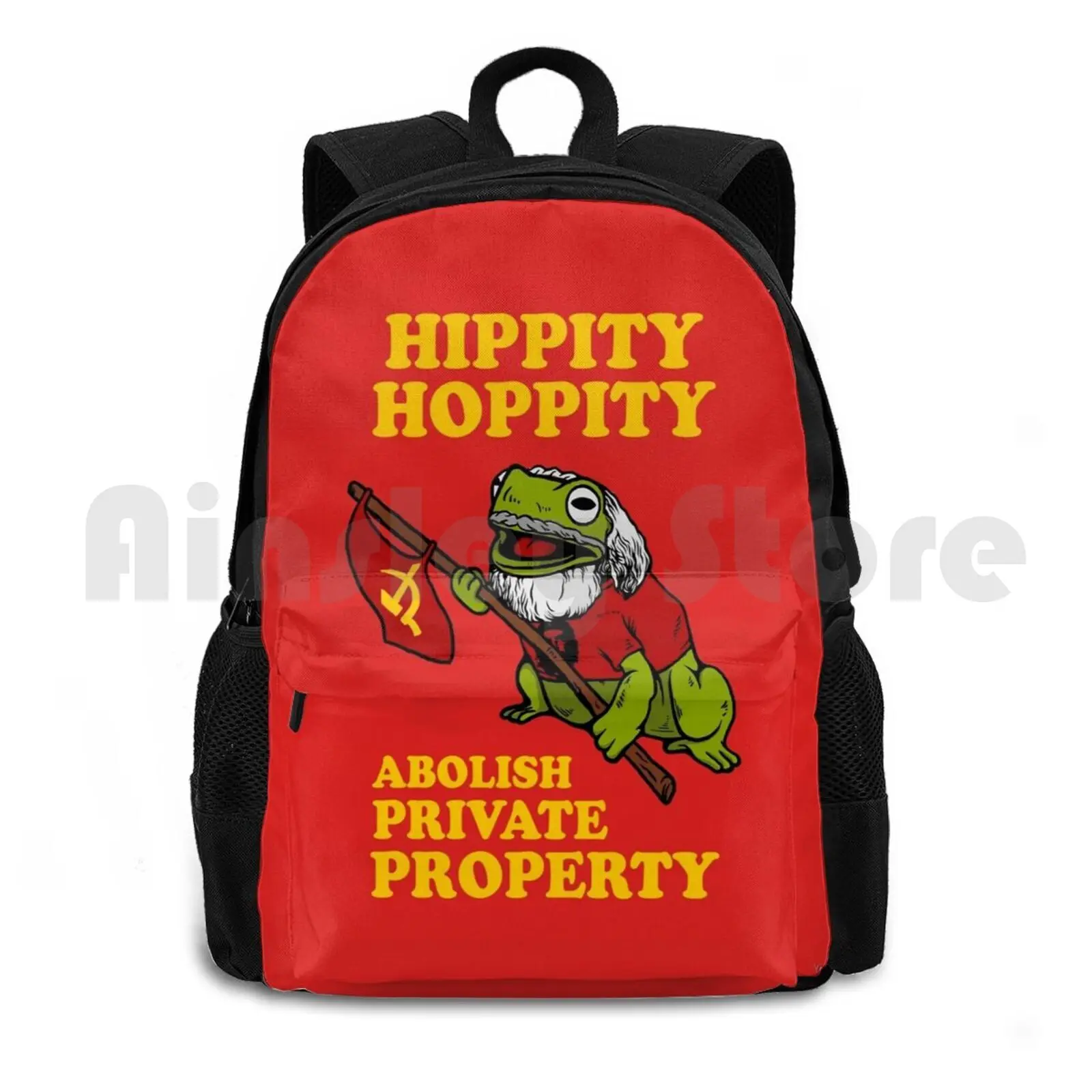 Hippity Hoppity Abolish Private Property Outdoor Hiking Backpack Waterproof Camping Travel Communist Memes Socialist Memes