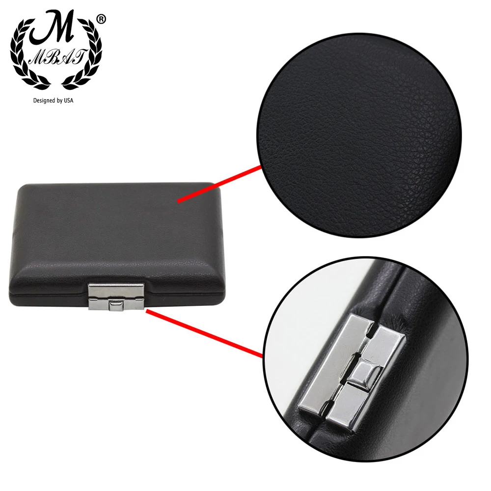 M MBAT Reeds Case Saxophone Sax Oboe Clarinet Reeds Genuine Leather Case Black Storage Box Waterproof Wear Resistant General