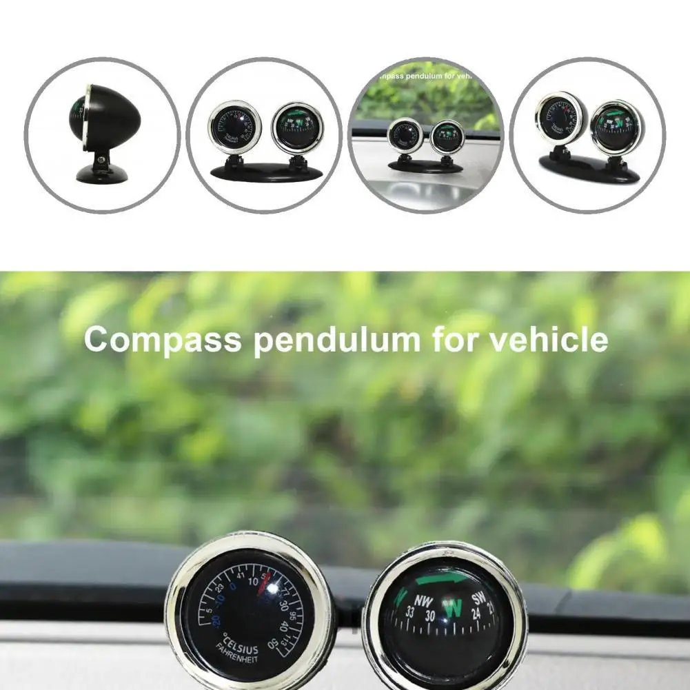 Black Color  Excellent Dashboard Guide Ball Navigation Tools Portable Automotive Compass Space-saving   for Vehicle