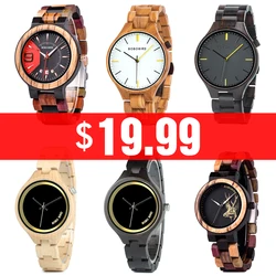 BOBO BIRD Wooden Men's Watch Fasion Women Quartz Wristwatch Luxury Couple Watch Ladies Unique Clock reloj hombre Great Gift Box