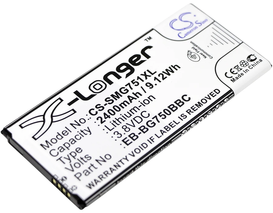 

cameron sino 2400mAh battery for SAMSUNG Galaxy Mega 2 LTE SM-G750 SM-G7508 SM-G7508Q SM-G7509