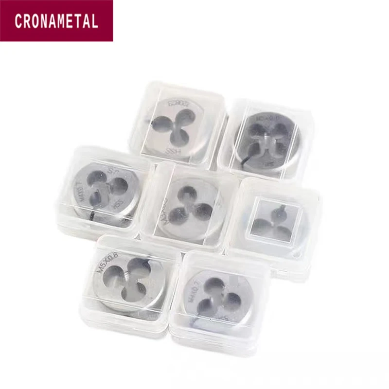 CRONAMETAL Ajustável Hss Metric Die, Ferramentas De Rosqueamento Da Mão Direita, Rosca Redonda, M1-M20