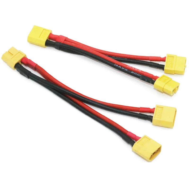 XT60 XT90T EC5 EC3 TRX JST Plug Parallel Battery Connector Cable Extension Y / O Splitter Plug Adapter With AWG Wire for RC FPV