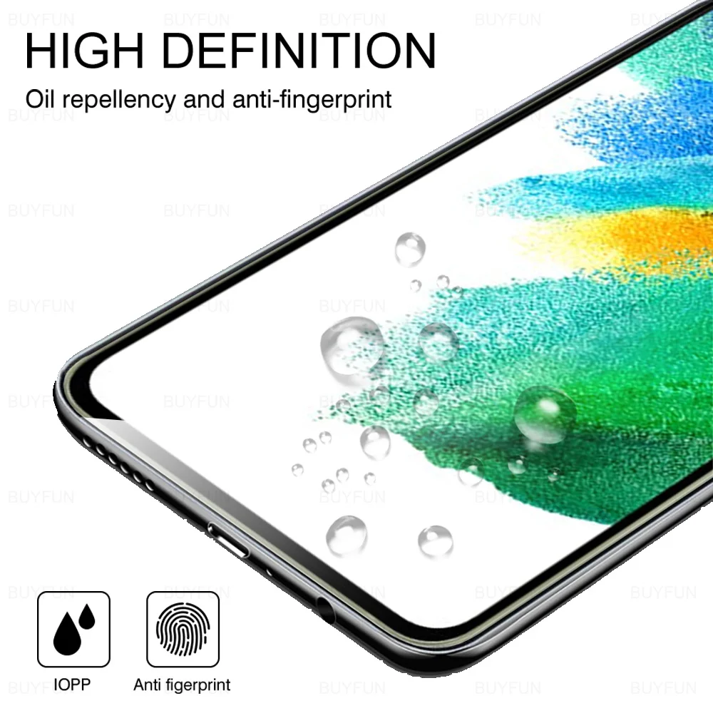 4 pçs 9h caso de vidro temperado para samsung galaxy s21 fe 5g protetor de tela para samsung s21 s20 fe 4g 5g capa de película protetora