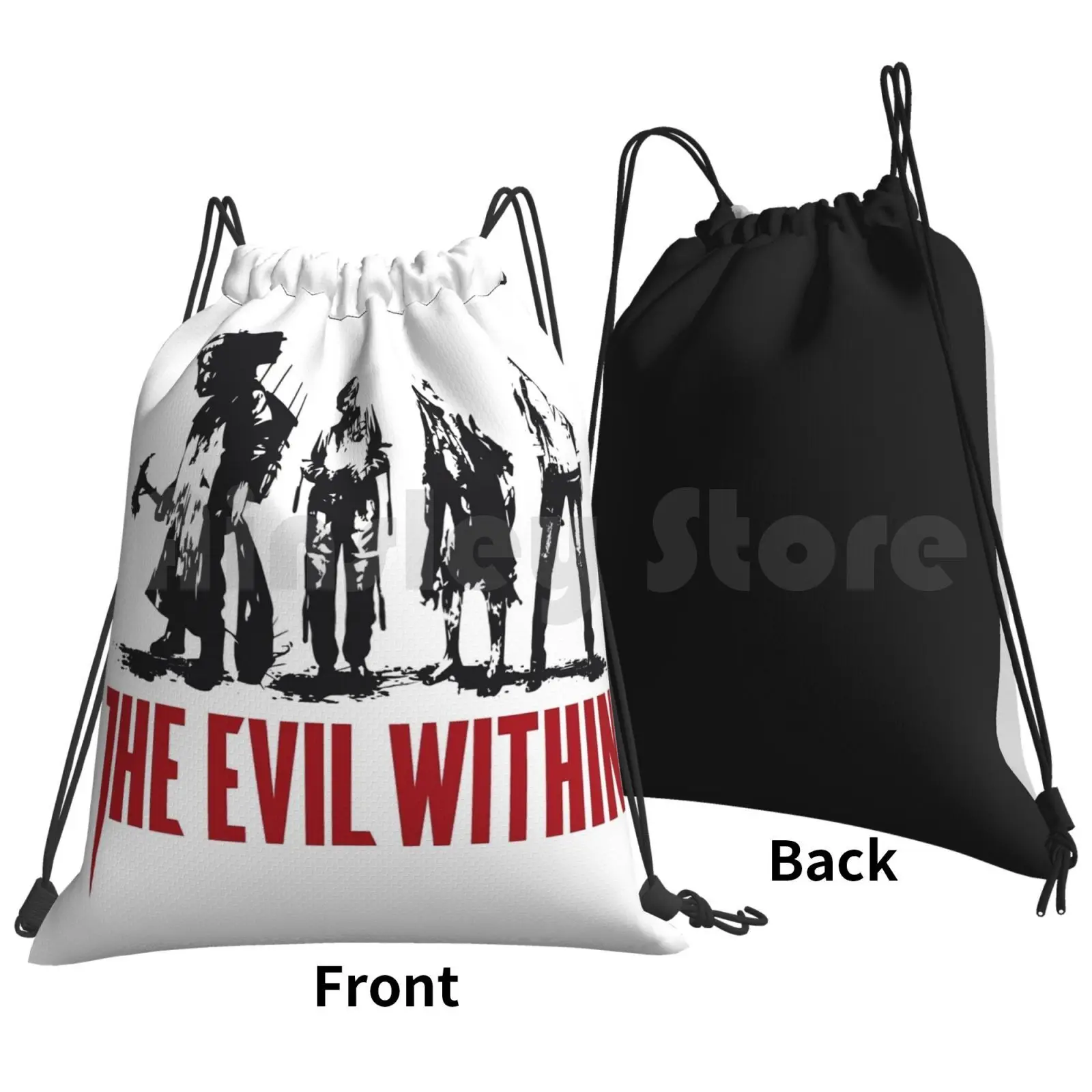 The Evil Within Backpack Drawstring Bag Riding Climbing Gym Bag Castellanos Joseph Oda The Evil Within Survival Horror