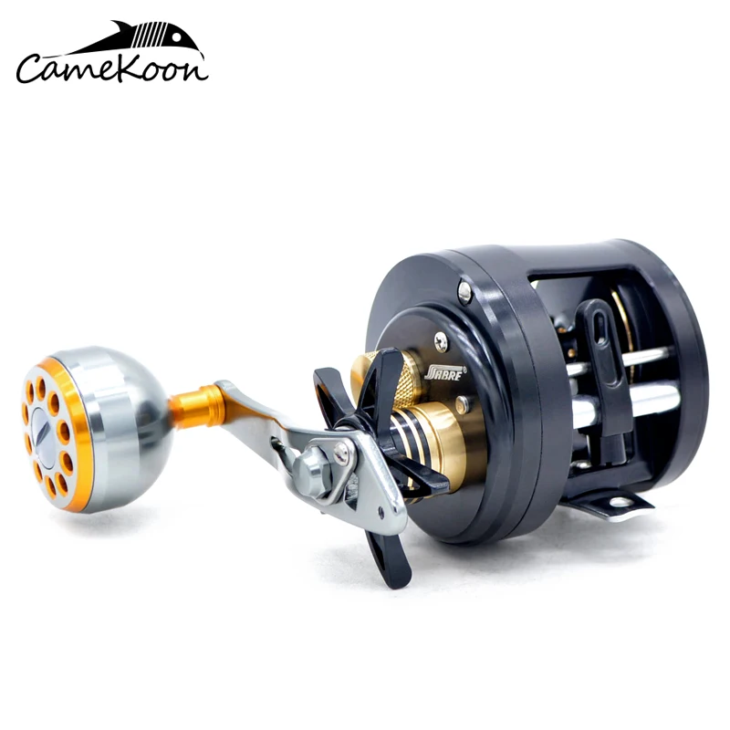 

CAMEKOON All Metal Saltwater Baitcasting Fishing Reel 9+1 Ball Bearings Round Reel 6:1 Gear Ratio Trolling Reel Cast Drum Wheel