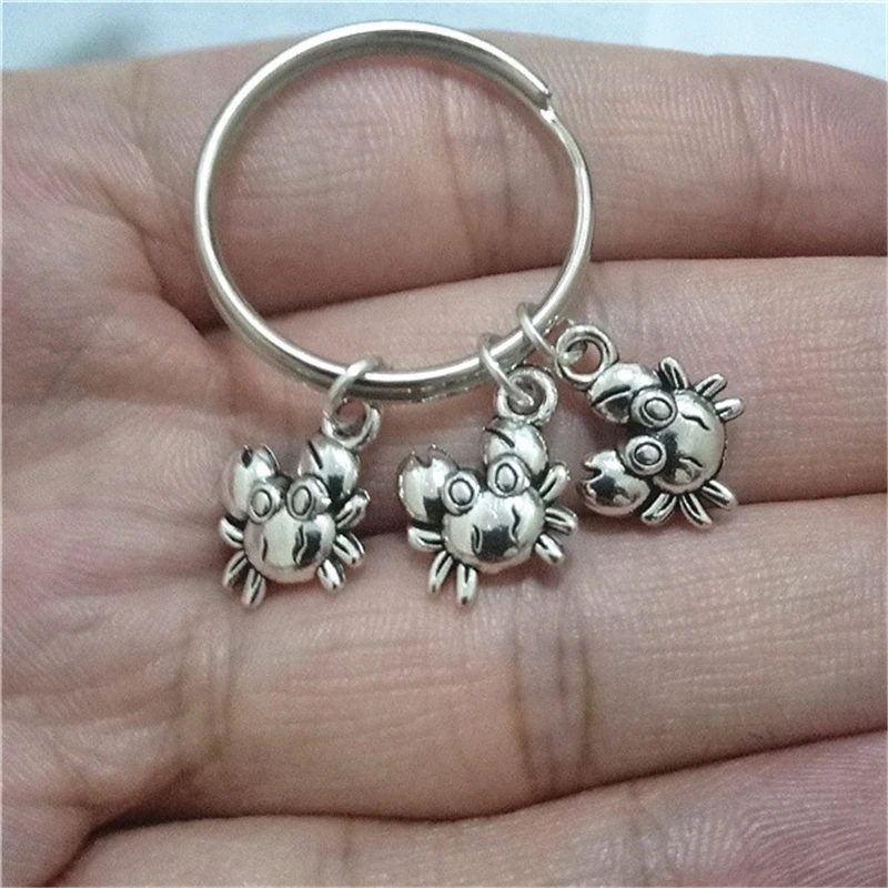 Crab Keychain Marine Life Keychain Crab Keyring Animal Keychain Christmas Keychain Cute Keychain