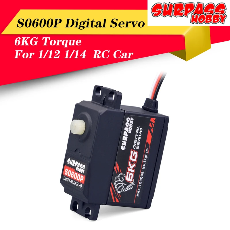 

High Quality SURPASS Hobby S0600P Plastic Gear 6KG Digital Servo for RC Airplane Robot 1/12 1/14 RC Car Boat Duct Plane