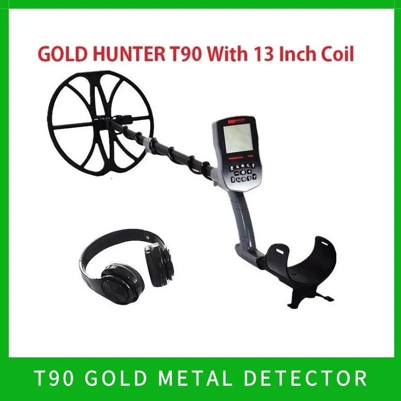 

Gold Hunter T90 Gold Metal Detector Pinpointer Waterproof Underground Metal Detector Kit Gold Detector With Wireless Headphones