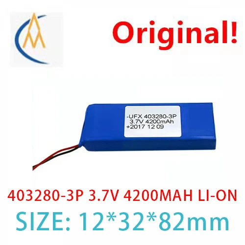 Lithium-ion polymer battery 403280-3 p 3.7 v 4200 mah locator eyecare instrument intelligent glass belt protection board