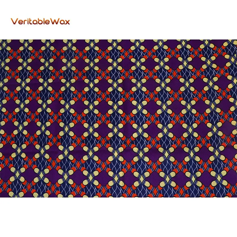 Latest Africa Printed Batik Fabric VeritableWax Patchwork Polyester Tissu For Woman Dress Making Craft Ankara Material FP6020