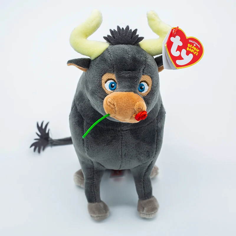 Ty-Pois en peluche Big Eyes, Animal Bull, Collection Ferdinand, Cadeau d'anniversaire pour garçon et fille, Neuf, 6 po, 15 cm
