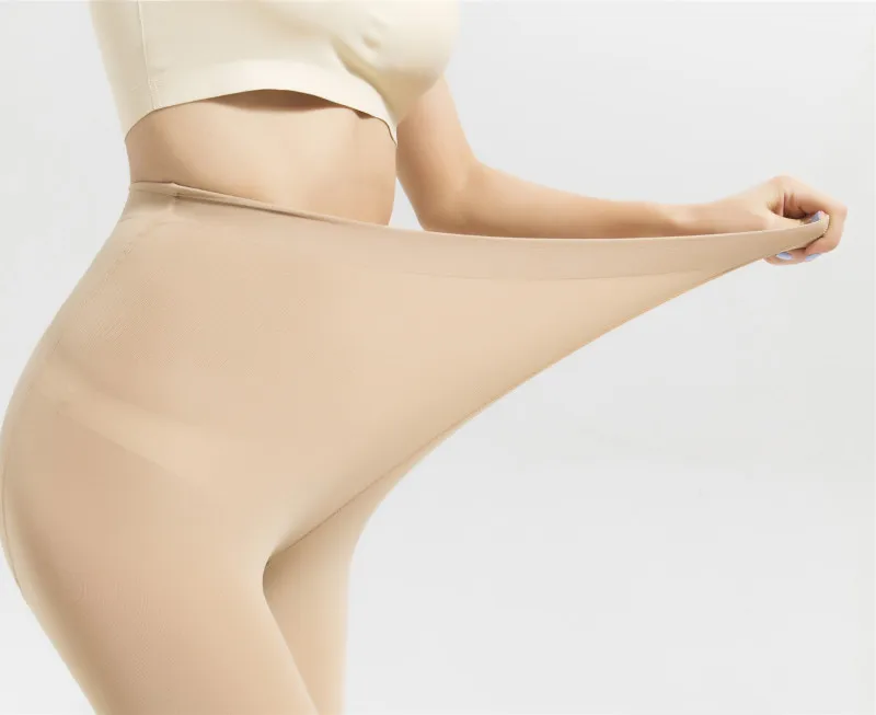DOIAESKV 130 KG Damen-Fleece-Strumpfhose, Übergröße 120 D, Herbst, warme Winterstrumpfhose, hohe Taille, weiblich, dehnbar, schlank, dick – Detail 40
