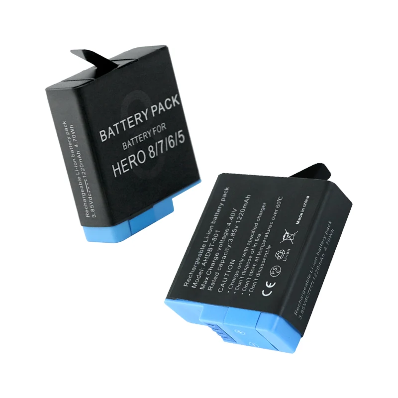 3-Way شاحن بطارية LED شحن صندوق حمل البطارية الإسكان ل GoPro بطل 8 7 6 5 الأسود فك الملحقات علبة البطارية