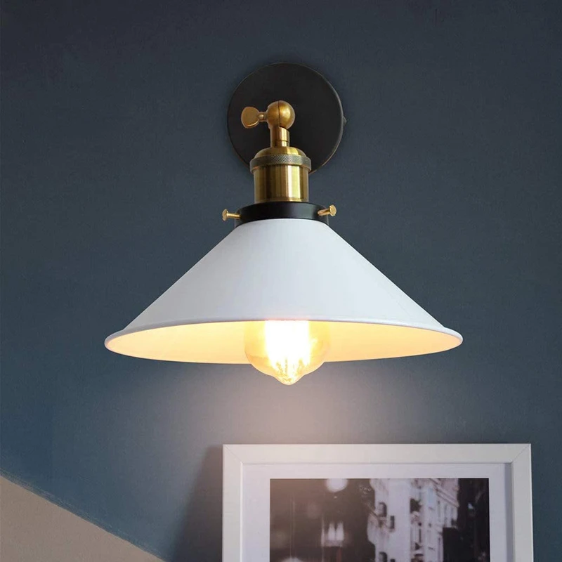 ImDGR Vintage Loft Wall Lamp White Industrial Wall Sconce Light for home Indoor Daily Lighting Nordic Household Room Lights