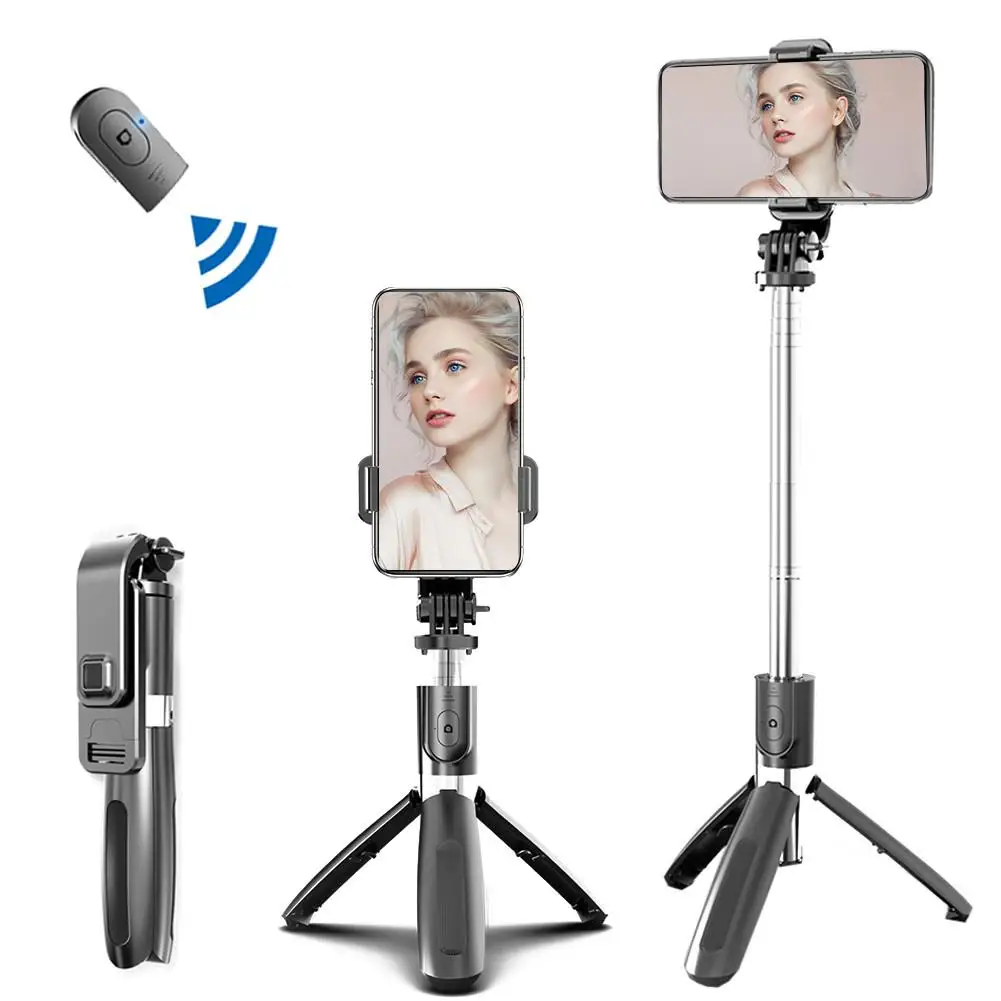 Bluetooth Wireless Selfie Stick Remote Control Tripod Monopods Foldable Mini Tripod For iPhone Samsung For Gopro Action cameras