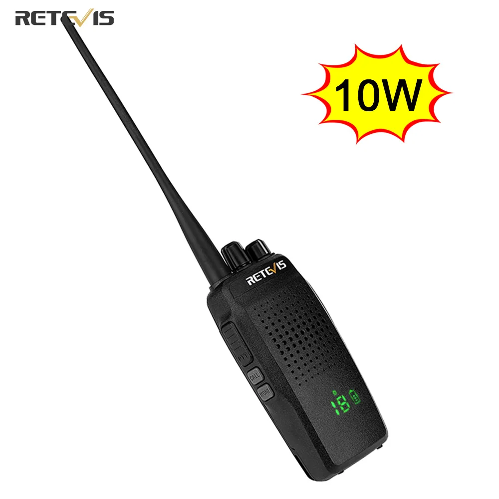 10W High Power Walkie Talkie Retevis RT26 UHF VOX Two Way Radio Transceiver Long Range Walkie-Talkies Company or Outdoor Use PTT