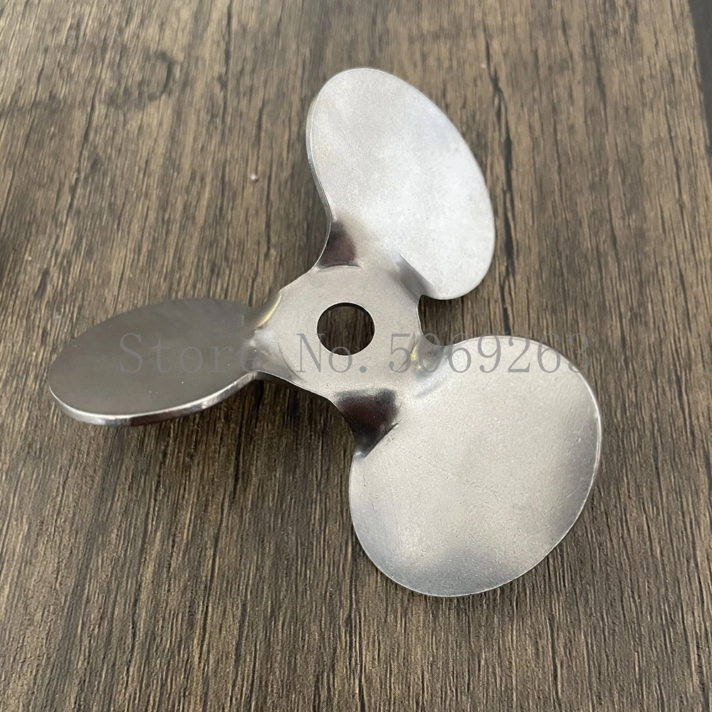 1 pces 304 aço inoxidável rotação dia4cm a 12cm três hélice da lâmina, pressione para baixo o material, para o equipamento do misturador do