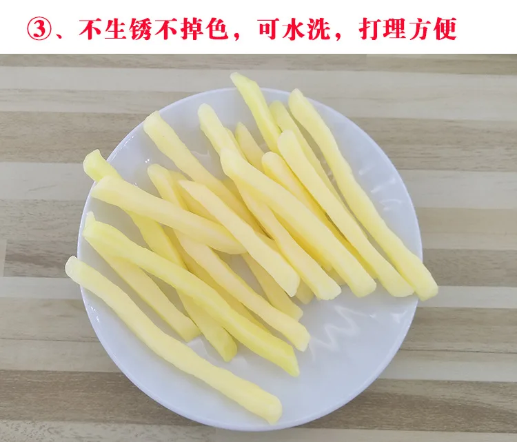 Portachiavi Cibo Simulato - Patatine Fritte E Coscia Di Pollo In PVC - Portachiavi Creativo E Divertente, Oro, Small