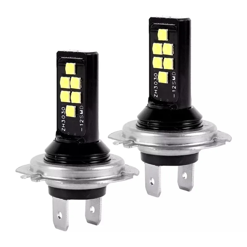 

2PCS H7 LED Car Anti-fog Light Bulb 12W 6000K 1200LM Headlight Bulbs 12SMD 3030 Car Accessories