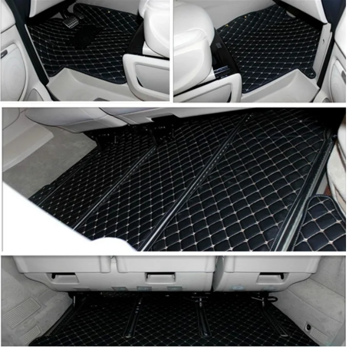 Custom full set car floor mats + trunk mat for Mercedes Benz V250d 7 8 seats 2020 waterproof durable carpets for V250d 2019-2015