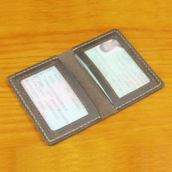 Handmade Crazy horse Genuine Leather driving license case Leather card holder Men Card wallet Women credit card ID Holder
