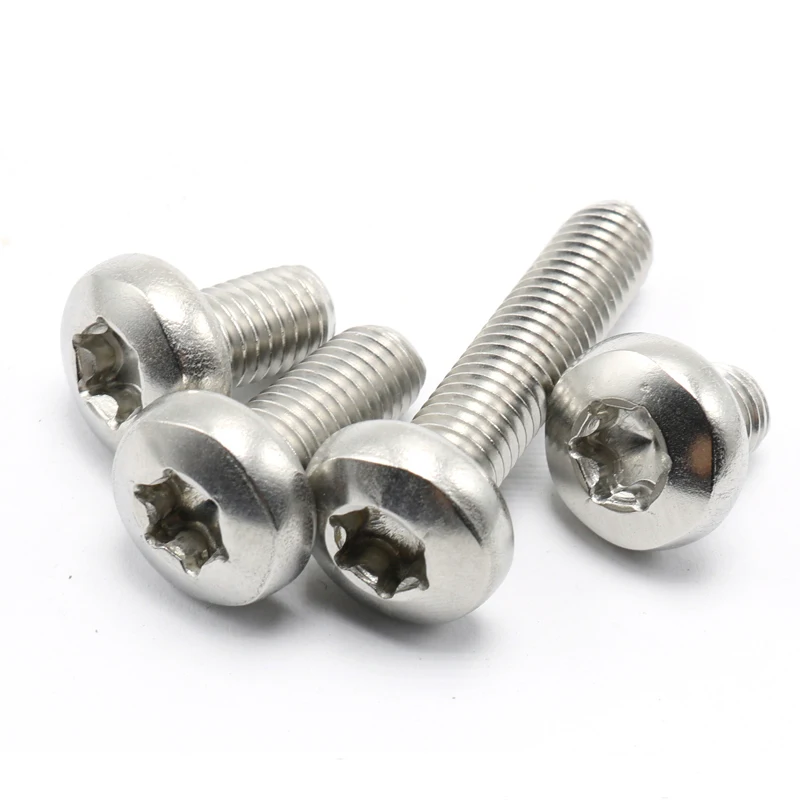 

10/50pcs M2 M2.5 M3 M4 M5 M6 M8 304 A2-70 stainless steel GB2672 Six-Lobe Torx Pan Head Screw Bolt Six Lobe Round Length=3-80mm