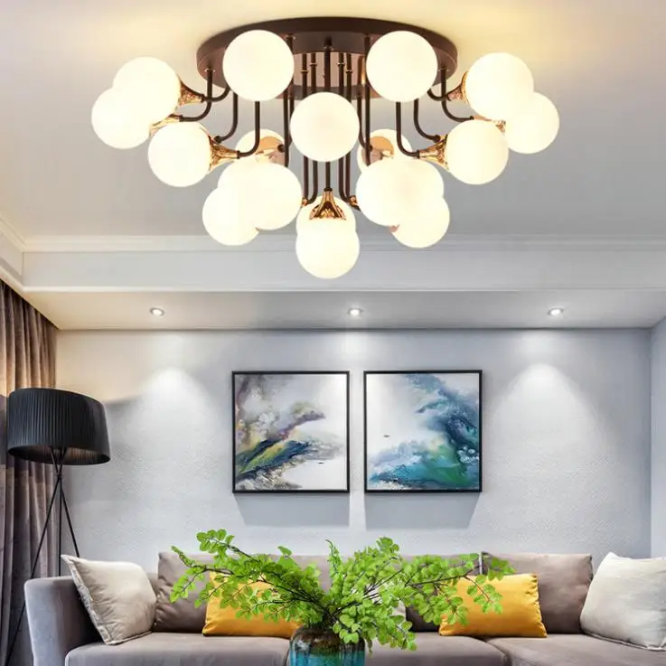 

Light luxury led living room ceiling lamp Nordic simple magic bean ceiling lamp dining room bedroom corridor lighting