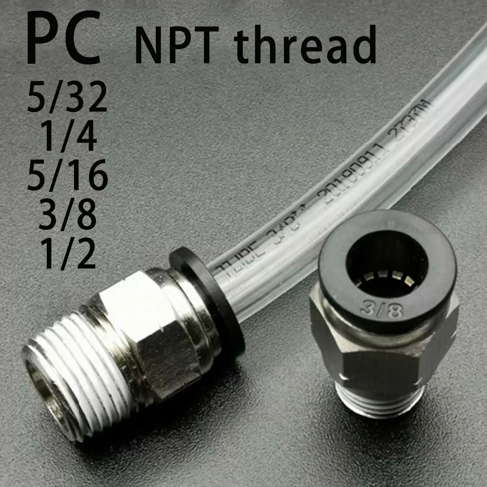 PC pneumatic quick connector NPT male thread 1/8