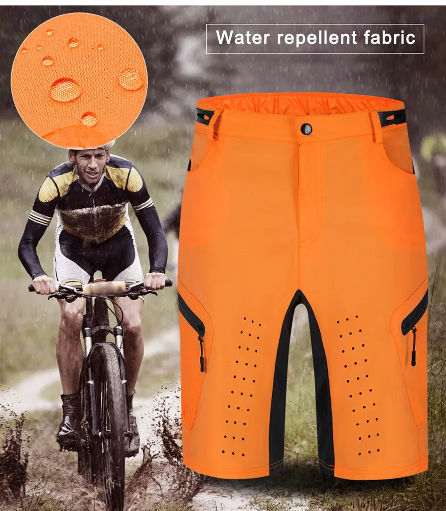 WOSAWE Men's Cycling Shorts Mountain Bike Summer Breathable Outdoor Sports MTB Riding Road Cycling Shorts Bicycle Clothing