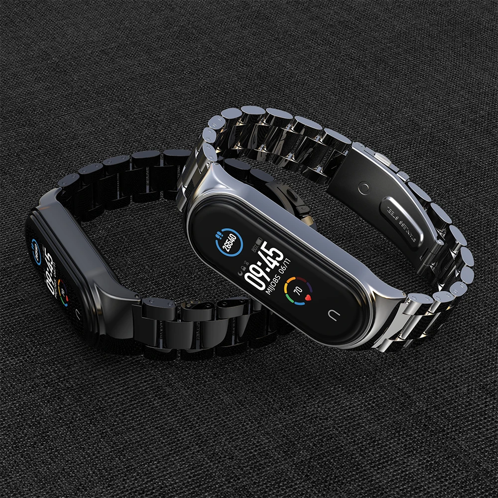 For Mi Band 6 Strap for Mi Band 5 Bracelet Metal Stainless Opaska For Xiaomi Mi Band 4 3 Miband 6 Correa Xiomi Bend Wristbands