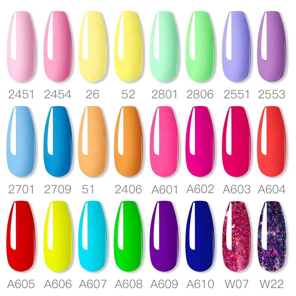 ROSALIND-Ensemble de vernis à ongles gel hybride semi-continu, kit de vernis à ongles N64.Art, base et couche de finition, hiver, 6 pièces, 12 pièces, 24 pièces