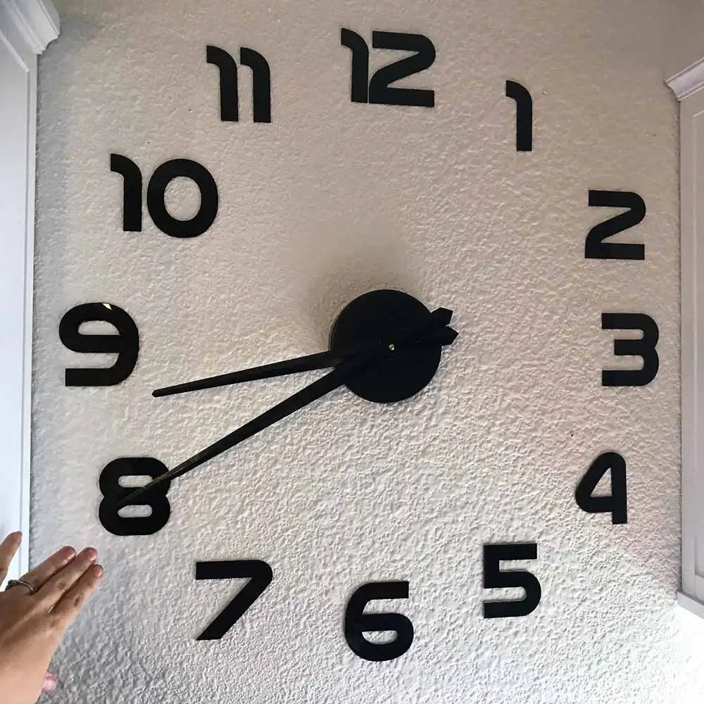 MCDFL Large Wall Clock Hands for Giant Watches Long Spade Huge Big Arrows Metal Self Adhesive 3d Needles Home Decor Decorative