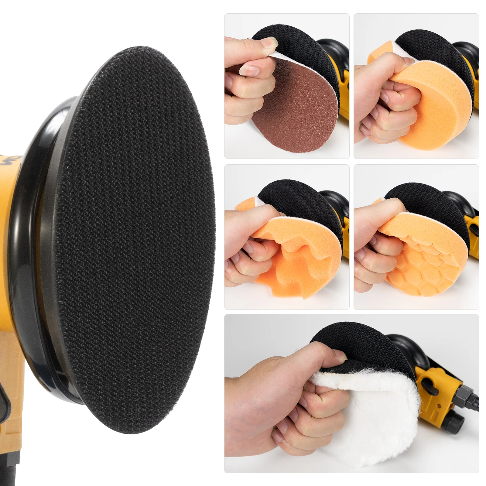 5 / 6 inch pneumatic sander for automobile paint maintenance derusting tool polishing random track palm grinder