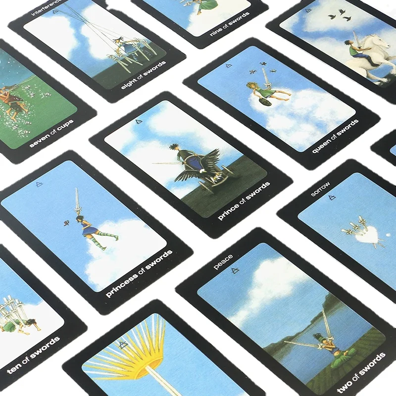 Tarot cards of sun and moon tarot deck oracle cards board games PDF Guidebook for personal use