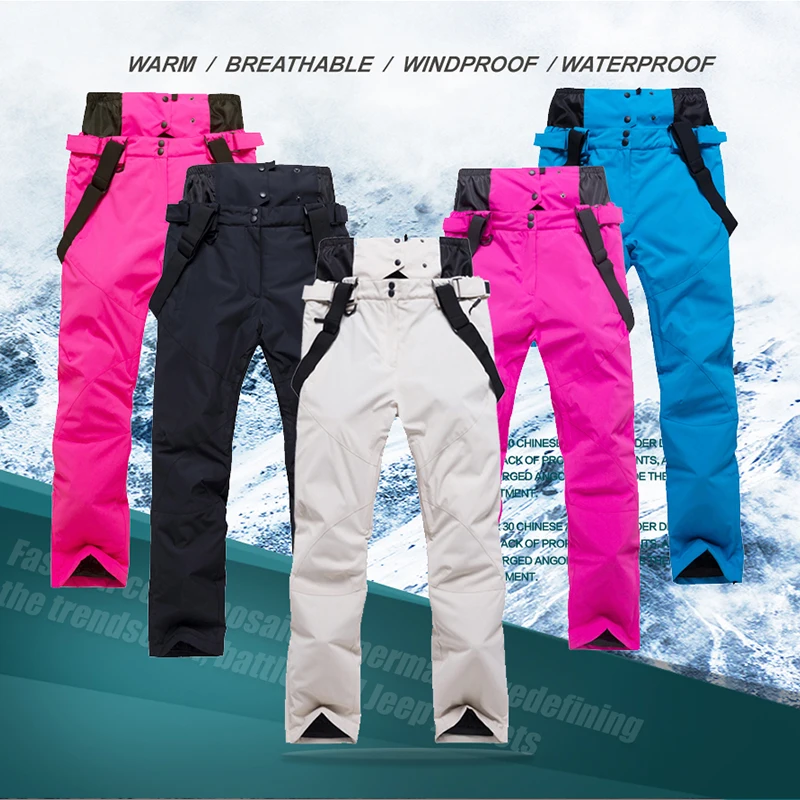 Snowboard Pants Winter Snow Sports Men's Ski Pants Windproof Waterproof Warm Keeping Alpine Ski Pants For Women Snow Pants