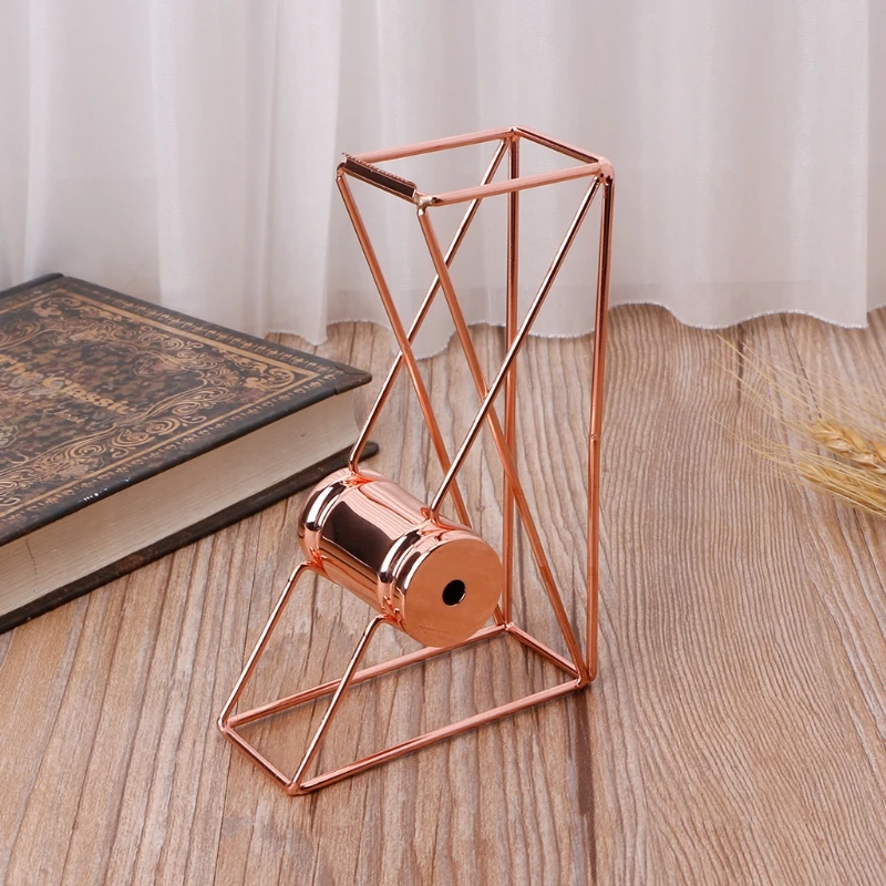 Rose Gold Hollow เครื่องตัดเทป Washi TAPE Storage Organizer เครื่องตัดเทปเครื่องเขียนอุปกรณ์สำนักงาน
